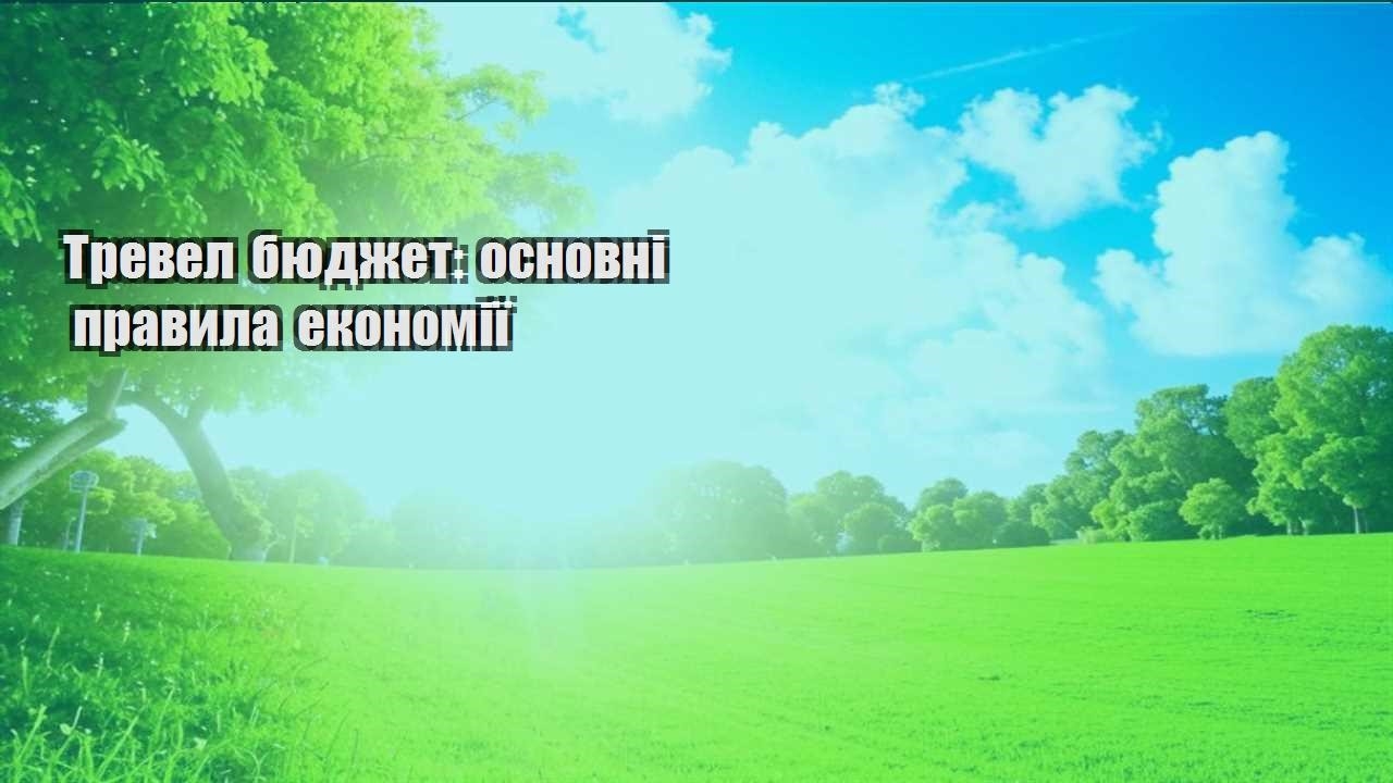trevel byudzhet osnovni pravyla ekonomiyi