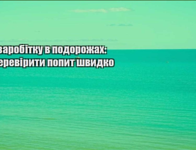 ideyi zarobitku v podorozhah yak pereviryty popyt shvydko