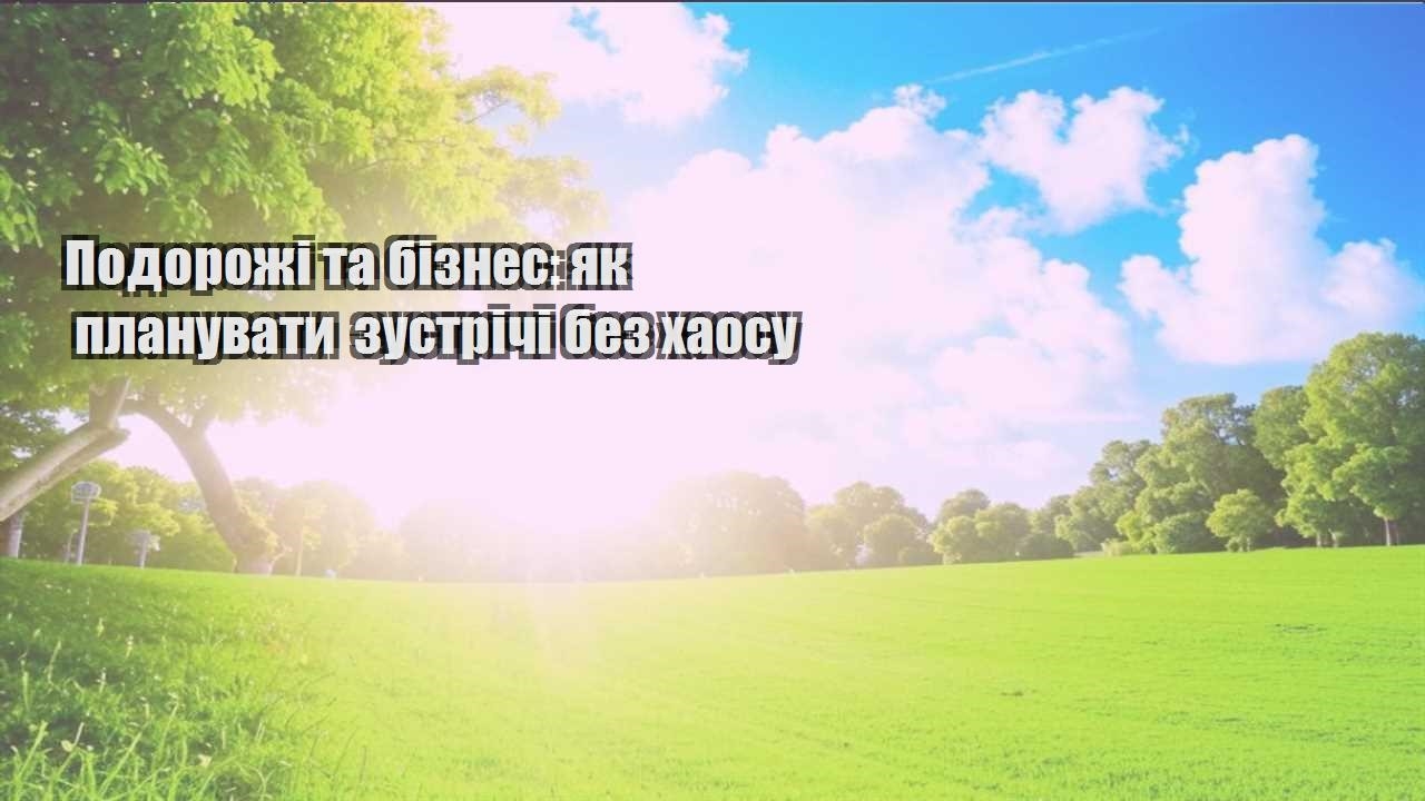 podorozhi ta biznes yak planuvaty zustrichi bez haosu