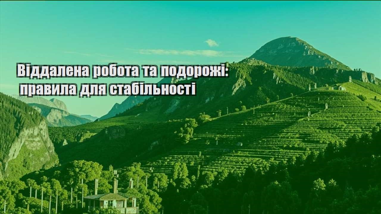 viddalena robota ta podorozhi pravyla dlya stabilnosti